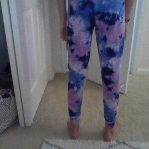 Justice Sweatpants Purple And Blue Tie Die
